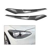 Para Serie 1 F20 F21 Versión Base 2011 2012 2013 2014, Embellecedor Decorativo Párpados Y Cejas Faros Delanteros Coche Coche Faros Cejas(Carbon Fiber Black)