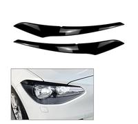 Para Serie 1 F20 F21 Versión Base 2011 2012 2013 2014 Embellecedor Decorativo Párpados Y Cejas Faros Delanteros Coche Coche Faros Cejas(Glossy Black)