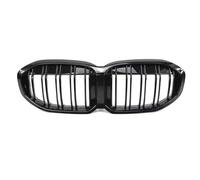 Para Serie 1 F40 2019 2020 2021 2022 2023 Rejilla Frontal Negra Parrilla Parachoques Superior Capó Kit Rejilla Malla Rejilla Parachoques Delantero(Double Slat)