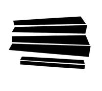 Para Serie 3 E46 Sedán De 4 Puertas 1998-2005 Pegatinas Para Molduras De Columna De Puerta Y Ventana BC En Negro Brillante BLNETU