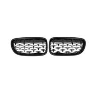 Para Serie 3 E90 E91 2009-2012 Rejillas Parachoques Delantero Una Sola Línea Con Listones Dobles Rejillas Rejilla Riñón Delanteras(Diamond-Glossy Black)