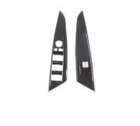Para Serie 4 Para G22 Para G23 Para G26 2020-2023 ABS Botón Elevación Ventana Coche Adhesivo Decorativo Accesorios Interiores Coche Interior(A Carbon Fiber)