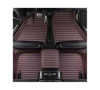para Serie 5 E39 1995-2004 E60 F10 G30 2017-2022 Alfombrillas De Cuero A Rayas Personalizadas para El Interior del Coche(Coffee 5 Seat,5 F10 2010-2016)