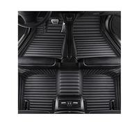 para Serie 5 E39 1995-2004 E60 F10 G30 2017-2022 Alfombrillas De Cuero A Rayas Personalizadas para El Interior del Coche(All Black 5 Seat,5 F10 2010-2016)