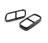 Para Serie 7 F01 2009-2014 Acero Inoxidable Pegatinas Para La Tapa De Salida Del Tubo De Escape Del Silenciador Trasero Del Coche(Black)