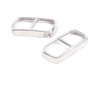 Para Serie 7 F01 2009-2014 Acero Inoxidable Pegatinas Para La Tapa De Salida Del Tubo De Escape Del Silenciador Trasero Del Coche(Plata)