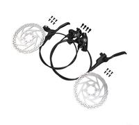 para Shimano-MT200 juego de freno de disco hidráulico, freno de aceite mineral de doble pistón con tubos de PVC de 800 mm delante y 1600 mm detrás, para bicicleta de montaña y de carretera (negro)