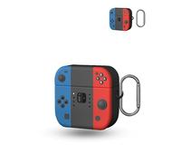 Para Shokz OpenDots ONE auriculares, funda de silicona suave, funda agradable para la piel con mosquetón, protección completa, rojo y azul
