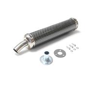 Para silenciador de 2 velocidades, 60x280mm largo, once colores, tubo escape metal Universal para motocicleta 50cc-240cc Tubo de escape moto(Copy carbon)