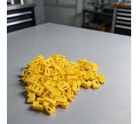 Para sistema de nivelación de azulejos, 100 clips espaciadores en forma de T para instalación de pared en el suelo, espacio de 1 mm a 3 mm, kit de cuñas reutilizables de plástico azul (100 piezas de