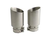 Para Sistema de punta para escape con silenciador coche para mate para tubo Punta de escape(Left in60-out89mm)