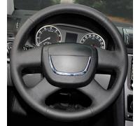 Para Skoda Para Octavia Para Superb Para Fabia Para A5 2012 Funda De Volante Automóvil Cuero Artificial Suave Negro DIY Costura mano(Light blue2)
