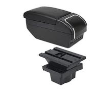 Para Skoda Para Yeti Para Octavia A5 MK2 Caja De Reposabrazos Para Coche Doble Capa Caja De Almacenamiento Para Consola Central Cenicero Carga USB Caja Reposabrazos Coche(E1 9 USB)