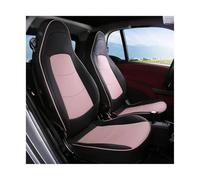 para Smart 451 para Fortwo 2009-2014 Sin Reposabrazos Fundas Asiento Coche Cuero PU Almohadilla Protectora Interior Volante La Derecha Cubierta Asiento(Black Pink)