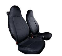 para Smart 451 para Fortwo 2009-2014 Sin Reposabrazos Fundas Asiento Coche Cuero PU Almohadilla Protectora Interior Volante La Derecha Cubierta Asiento(Black)