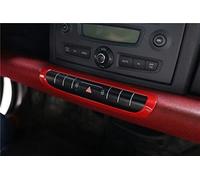 Para Smart 451 Para Fortwo Cubierta Decorativa Para Coche Moldura Interior Roja Carcasa Protectora Decoración Estilo Marco Botón Panel Elevalunas(5)