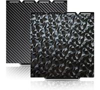 Para Snapmaker U1 Build Plate PEO PET 270 x 270 mm, textura de doble cara, plataforma de cama calentada PEI, flexible y extraíble, hecha de acero de resorte para Snapmaker U1 piezas (fibra de carbono