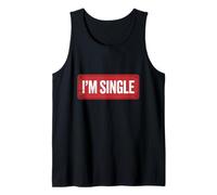 Para solteros Aquí estoy soltero Signo Sí Estoy soltero Camiseta sin Mangas