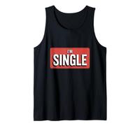 Para solteros Aquí estoy soltero Signo Sí Estoy soltero Camiseta sin Mangas
