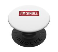 para Solteros Aquí Estoy Soltero Signo Sí Estoy Soltero PopSockets PopGrip Adhesivo