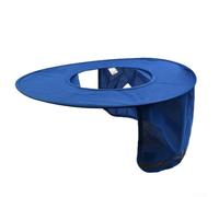 Para sombrero de seguridad con tira reflectante de alta visibilidad para trabajos de construcción al aire libre, protección solar, estilo camuflaje azul (azul)
