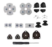 Para Sony Playstation 4 PS4 Dualshock 4 L1 R1 L2 R2 Botones de resorte de gatillo + 2 joystick pulgar + 4 resortes + 1 destornillador + 1 juego de almohadillas de goma conductoras de silicona
