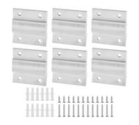 para soporte Aluminio 5cm Para Marcos De Fotos Y Espejos para(6pcs) | Aluminio , soporta peso elevado, para ideal para espejos grandes, instalación con tornillos, acabado plateado