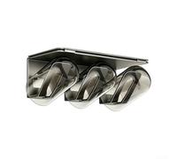 para soporte Cepillos Dientes Pared para acero - Organizador Baño Sin Taladrar con 3 - Gris Gunmetal 24x12.5cm