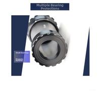 para soporte Inferior T47 Cojinetes P5 Sellado para polvo para | Aleación aluminio para fundido, eje 24-29mm, estándar T47 rosca, negro mate, instalación fácil(T 47-30 B)