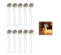 para soporte Lámpara GU5.3 con Cables Silicona 10cm para soporte | Compatible LED halógeno 12V, mecanismo giro seguro, para ideal sustitución rápida, pack económico 10 unidades