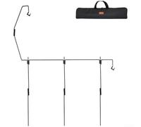para soporte Lámpara para portátil Desmontable para Campamento | plegable, para fácil transporte, 5 ganchos incluidos, ideal mochila, montaje rápido(Stand Set)