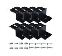 para soporte Panel Solar Aluminio Ligero Intemperie para soporte(L8 pcs, Black)
