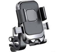para soporte Teléfono para moto Estructura Triangular para fuerte(Handle) | Aleación y ABS duraderos, silicona amortiguadora, protege contra impactos, caminos bumpy, larga vida