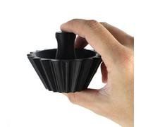 para soporte Transparente para Filtro de Café Origami para petg con 20 Nervios - para herramienta Auxiliar para Dripper para v60 y Kalita - para ajuste Seguro 81x36mm Negro(Black)