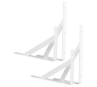 para soportes Triangulares para Estantes Flotantes 400x250mm Negro | Triangular, negro mate, 400x250mm, para carga pesada, hogar oficina, para fácil montaje(White, 250×160mm)