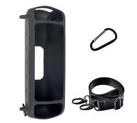 para Soundcore Motion Funda de Silicona Suave , Funda de Transporte de Viaje con Correa Ajustable para el Hombro y mosquetón, protección Completa, Funda de Piel de Goma (Negro)