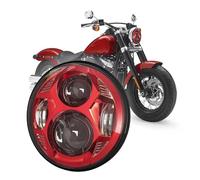 para Sportster para Dyna XL 883C 1200C para FXD para FX Faros Delanteros LED De 5,75 Pulgadas para Motocicletas Faros Delanteros LED De Haz Alto/bajo Faros Delanteras(Rojo)