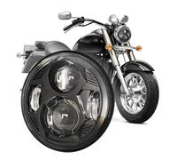 para Sportster para Dyna XL 883C 1200C para FXD para FX Faros Delanteros LED De 5,75 Pulgadas para Motocicletas Faros Delanteros LED De Haz Alto/bajo Faros Delanteras(Negro)