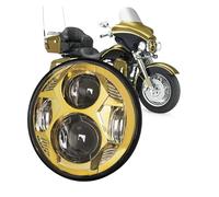 para Sportster para Dyna XL 883C 1200C para FXD para FX Faros Delanteros LED De 5,75 Pulgadas para Motocicletas Faros Delanteros LED De Haz Alto/bajo Faros Delanteras(Amarillo)