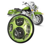 para Sportster para Dyna XL 883C 1200C para FXD para FX Faros Delanteros LED De 5,75 Pulgadas para Motocicletas Faros Delanteros LED De Haz Alto/bajo Faros Delanteras(Green)