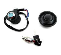 para Sportster XL883 para Super para Low para Custom 1995-2003 Kit de Interruptor de Encendido de Motocicleta Interruptor Encendido Motocicleta(Black- Silver)