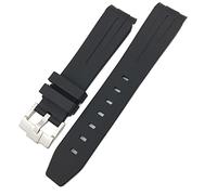 Para Submariner Hulk GMT Milgauss Yacht Master Deepsea Rubber Watch Banda de 19 mm de 21 mm 22 mm Correa de silicona (color: blanco blanco, tamaño: hebilla plateada de 22 mm)