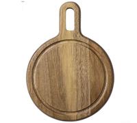 para superficie Lisa Tabla Cortar Carne sin Astillas para superficie(S) | para madera acacia natural, para superficie antideslizante, para ideal carnes y quesos, 33x25cm, acabado liso