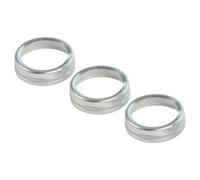Para Suzuki 2019 2020 AC Aire acondicionado Perilla Trim Ring, Aleación de aluminio Botón Cover Sticker, accesorio de decoración interior del coche (plata)