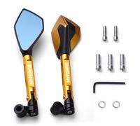 Para Suzuki Burgman AN125 AN200 AN400 AN650 Espejos Retrovisores Metálicos Para Motocicleta Espejo Lateral(Oro)