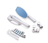 Para Suzuki GS550M GSX1100F GSX600 GSX250 Katana Espejo Retrovisor Para Motocicleta CNC Moto Espejos Laterales(Plata)