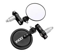 Para Suzuki GSR 750 600 400 GSX-R GSXR 125 150 250 1000 Mirror De Motocicletas 22/24 Mm Barra Manija Revisión Trasera(Black)