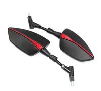 Para Suzuki GSR400 GSR600 GSR750 GSR 600 400 750 Espejo retrovisor universal para moto CNC Espejo retrovisor lateral (Color: No Logo Red)