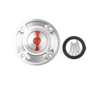 Para Suzuki GSXR600 GSXR750 GSXR1000 GSXR1300 Para Hayabusa TL1000S TL1000R GS500 Cubierta Tapa Tanque Combustible Motocicleta Tapa tanque combustible motocicleta(Sliver Red)