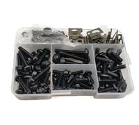 Para Suzuki GSXR750 GSR600 DL650 GSXS750 TL1000S Para B-KING Kit Tornillos Tuercas Carenado Motocicleta Fijación Carrocería Parabrisas Tornillo Tornillos Kit(Black)